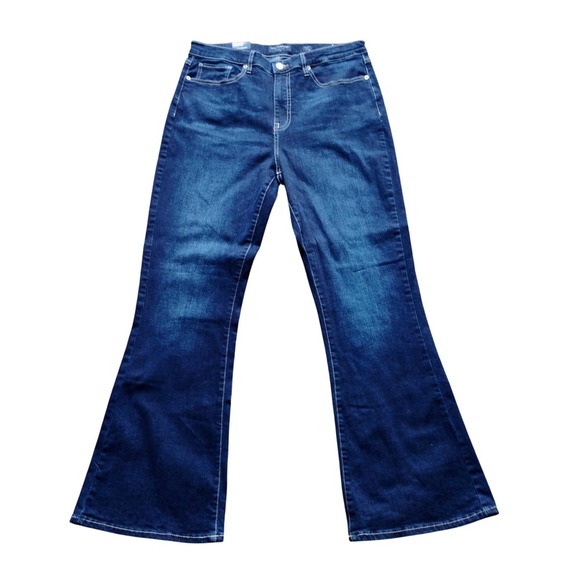 Lucky Brand High Rise Flare Jeans Size 14 Dark Wash Denim NWT - Picture 1 of 5